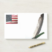 Liefde vlag en Post-it® notes, 10 x 6 inch Notes (Op bureau)
