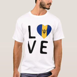 Liefde - vlag van Barbados T-shirt