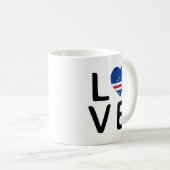 Liefde - vlag van Kaapverdië Koffiemok (Voorkant rechts)