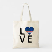 Liefde - vlag van Kaapverdië Tote Bag (Achterkant)