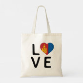 Liefde - vlag van Mongolië Tote Bag (Achterkant)