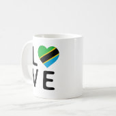 Liefde - vlag van Tanzania Koffiemok (Voorkant links)