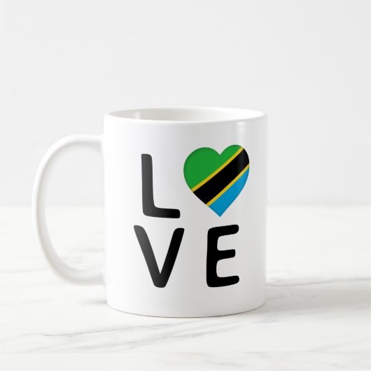 Liefde - vlag van Tanzania Koffiemok (Links)