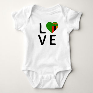 Liefde - vlag van Zambia Romper