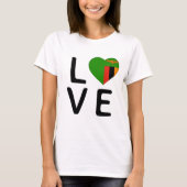 Liefde - vlag van Zambia T-shirt (Voorkant)