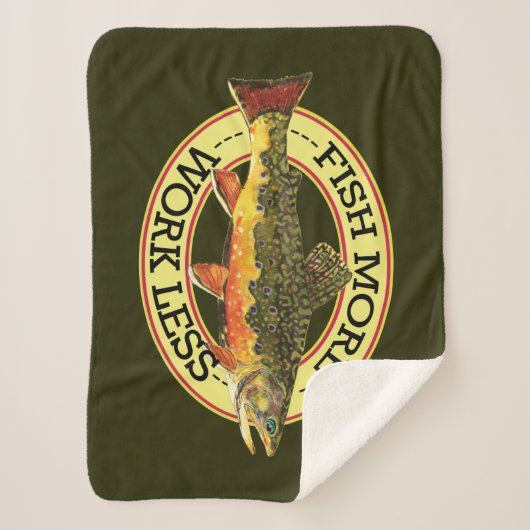 Liefde vliegen? MEER VISSEN - WERKEN MINDER Angler Sherpa Deken (Voorkant)