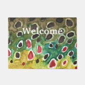 Liefde vliegen met bruine forel deurmat (Voorkant)