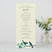 Liefde vliegprogramma's {Peacock} Programmakaart (Staand voorkant)