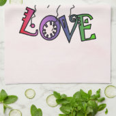 Liefde vliegt hoog theedoek (Gevouwen)