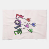 Liefde vliegt hoog theedoek (Horizontaal)