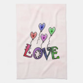 Liefde vliegt hoog theedoek (Verticaal)