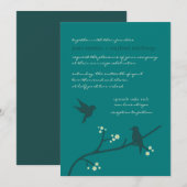 Liefde vliegt {Peacock} Uitnodigingen (Voorkant / Achterkant)