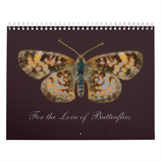 Liefde Vlinders Vlinder en Bloem Fotografie Kalender (Hoes)