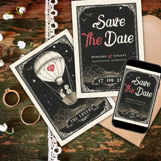 Liefde Vlucht Bruiloft Save the Date Kaart