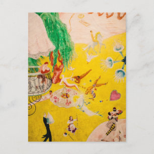 Liefde Vlucht van een Roze Snoep Hart door Stetthe Briefkaart