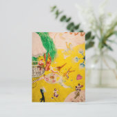 Liefde Vlucht van een Roze Snoep Hart door Stetthe Briefkaart (Staand voorkant)