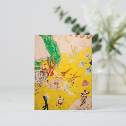 Liefde Vlucht van een Roze Snoep Hart door Stetthe Briefkaart (Staand voorkant)