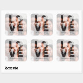 LIEFDE Voeg je foto toe Vierkante Sticker (Vel)