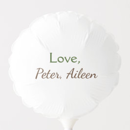 Liefde Voeg naam toe Eenvoudige Minimale bewerkbar Ballon