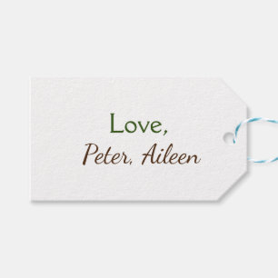 Liefde Voeg naam toe Eenvoudige Minimale bewerkbar Cadeaulabel
