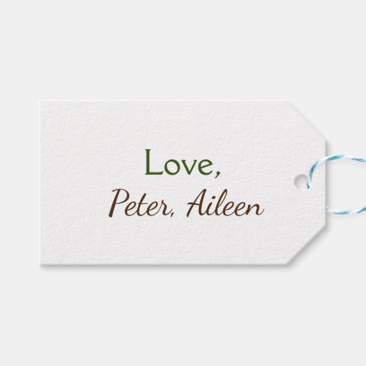 Liefde Voeg naam toe Eenvoudige Minimale bewerkbar Cadeaulabel (Voorkant (Horizontaal))