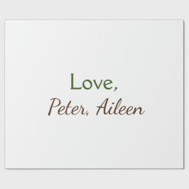 Liefde Voeg naam toe Eenvoudige Minimale bewerkbar Cadeaupapier