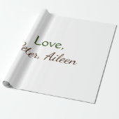 Liefde Voeg naam toe Eenvoudige Minimale bewerkbar Cadeaupapier (Uitgerold)