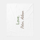 Liefde Voeg naam toe Eenvoudige Minimale bewerkbar Fleece Deken (Voorkant)