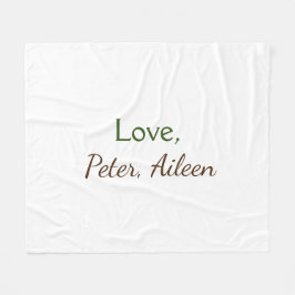 Liefde Voeg naam toe Eenvoudige Minimale bewerkbar Fleece Deken
