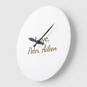 Liefde Voeg naam toe Eenvoudige Minimale bewerkbar Grote Klok (Hoek)