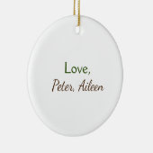 Liefde Voeg naam toe Eenvoudige Minimale bewerkbar Keramisch Ornament (Rechts)