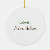 Liefde Voeg naam toe Eenvoudige Minimale bewerkbar Keramisch Ornament (Achterkant)