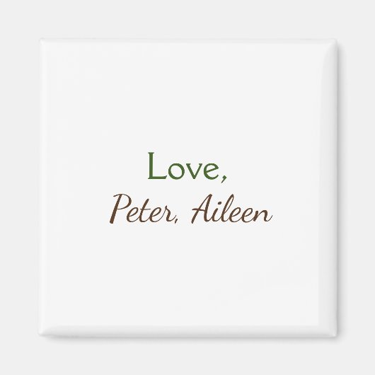 Liefde Voeg naam toe Eenvoudige Minimale bewerkbar Magneet (Voorkant)