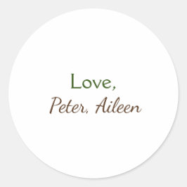 Liefde Voeg naam toe Eenvoudige Minimale bewerkbar Ronde Sticker