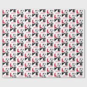 Liefde voetbal cadeaupapier (Vlak)