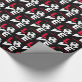 Liefde voetbal cadeaupapier (Hoek)