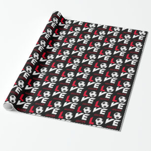 Liefde voetbal cadeaupapier