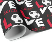 Liefde voetbal cadeaupapier (Rol Hoek)