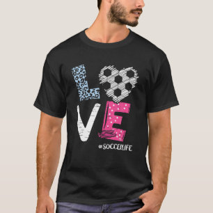 Liefde Voetbal coach Player Soccer Life Teen Girls T-shirt