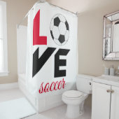 Liefde voetbal douchegordijn (In situ)
