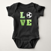 Liefde Voetbal Football Speler Team Baby Boy Romper (Voorkant)