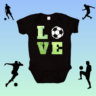 Liefde Voetbal Football Speler Team Baby Boy Romper
