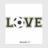 Liefde Voetbal Football Varsity Letters Plezier Sticker (Vel)