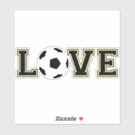Liefde Voetbal Football Varsity Letters Plezier Sticker