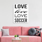 Liefde Voetbal Galerij Omwikkeld Canvas Afdruk (Insitu (Woonkamer))