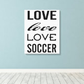 Liefde Voetbal Galerij Omwikkeld Canvas Afdruk (Insitu (Houten vloer))