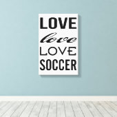 Liefde Voetbal Galerij Omwikkeld Canvas Afdruk (Insitu (Houten vloer))