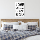 Liefde Voetbal Galerij Omwikkeld Canvas Afdruk (Insitu (Slaapkamer))