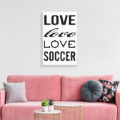 Liefde Voetbal Galerij Omwikkeld Canvas Afdruk (Insitu (Woonkamer))