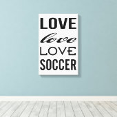 Liefde Voetbal Galerij Omwikkelde Canvas Afdruk (Insitu (Houten vloer))